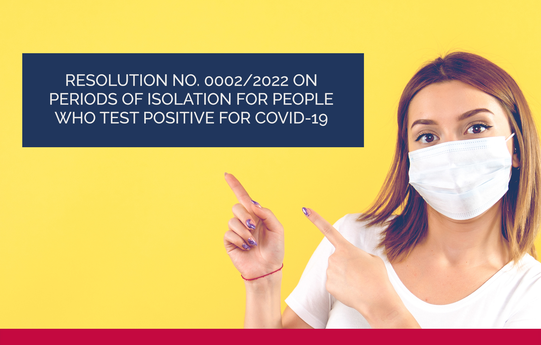 Resolution No. 0002/2022 on periods of isolation for people who test positive for Covid-19